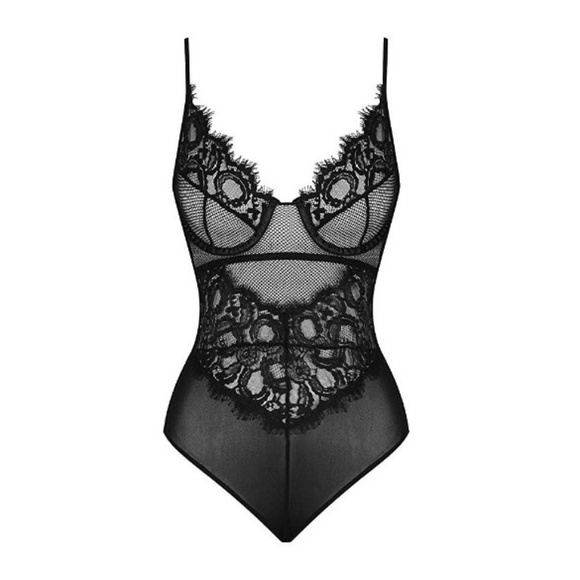 Lingeriebyritchie Intimates Sleepwear Sexy One Piece Teddy Vneck Lace Mesh Lingerie Poshmark